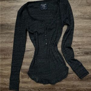 2000s Abercrombie & fitch Y2K babydoll long sleeve top!